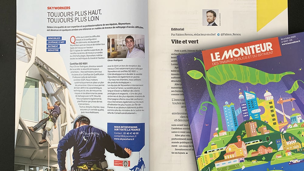 Skyworkers dans le magazine Le Moniteur du BTP