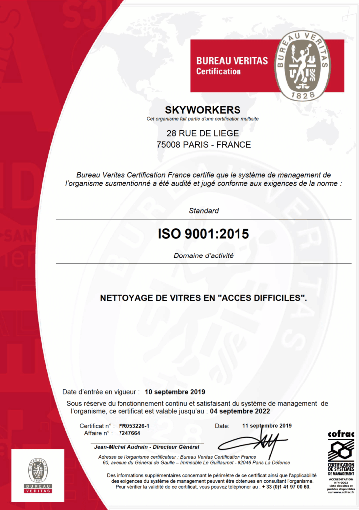  Certificat ISO 9001